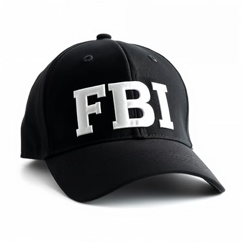 TK Gruppe Timo Klingler FBI Polizei Cap Kappe Schilmütze Basecap Swat FBI Mütze als Kostüm Accessoire Verkleidung Kostüm Damen & Herren, Fasching Karneval