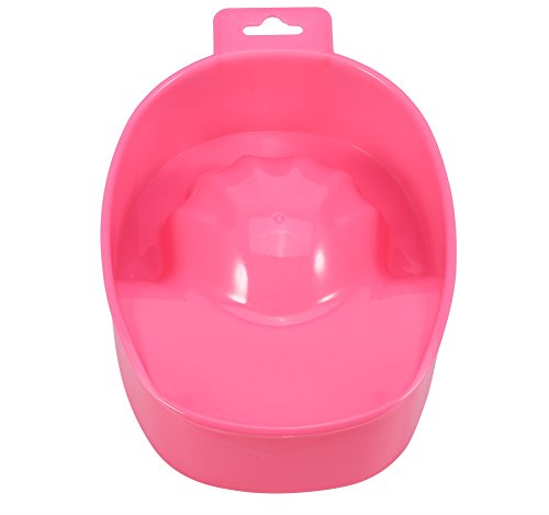 Recipiente de remojo de manos, Asixx Nail Art Tips Lavado a mano Remojo de tazón Bandeja de tratamiento de esmalte Removedor Manicura Spa Herramienta para eliminar las uñas (Rosado)