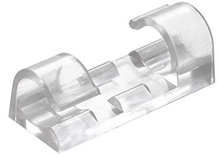 JZK 80 x Trasparente fermacavi Autoadesivo Cavo Clip Plastica Cavo Clip per Casa ufficio scuola