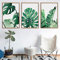 Nicole Knupfer 3-teiliges Poster-Set, Grüne Blätter Bilder Kunstdruck Wandbilder Dekoration für Wohnzimmer Schlafzimmer Modern Fine Art (ohne Rahmen) (E,50x70cm)