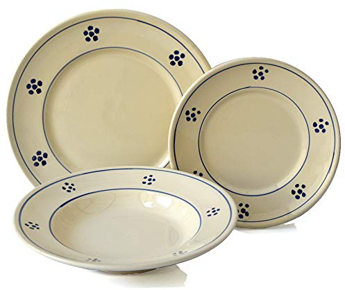 Colì, Servizio di Piatti 12 Persone, Servizio Piatti 6 Persone, Servizio Piatti Colorati, Dipinto a Mano, Disegno Stelle, Servizio da Tavola 6 Persone 18 PZ