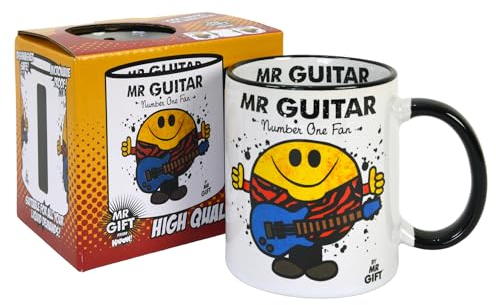 Kapow Gifts Guitar Player Mug - Gift for The World's No 1 Music Fan Present Gift for dad him Man, Ceramic, 250ml