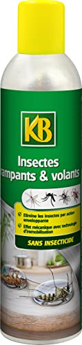 KB KBMIXAE2 - Aérosol Insectes Volants et Rampants Sans Insecticide 300 ml - Elimine insectes par action enveloppante - Effet mécanique avec technologie d'immobilisation - Sans odeur et ne tâche pas