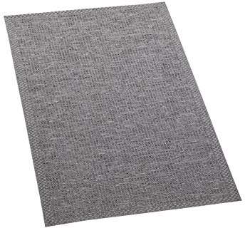 Teppich-Traum In- & Outdoor Teppich Sisal Optik | Küche Wohnzimmer Terrasse Balkon | grau - Größe 80x150 cm