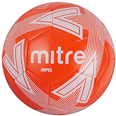 Mitre Impel L30P Fußball, hohe Strapazierfähigkeit, Formbeständigkeit, Orange/Weiß, 3