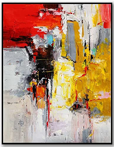 MWMG Acrylbilder Auf Leinwand Handgemalt,Bunte Textur Graffiti Abstrakt Moderne Kunstwerke Gemälde Handgemalte Ölgemälde Auf Leinwand Wandkunst Für Wohnzimmer Schlafzimmer Büro Wohnkultur,30X50Cm(12