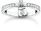 THOMAS SABO Damen Ring Schloss weiße Steine 925 Sterlingsilber TR2371-051-14