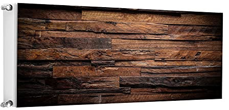TMK ArtDeko Magnet Heizkörperabdeckung Innovative Lösung Selbsthaftend 140x60 Heizkörperabdeckung, Heizkörperverkleidung, Holz Braun