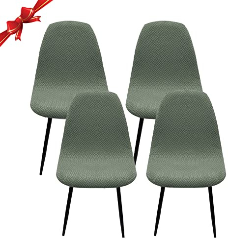 Jaotto Stuhlhussen 4er Set Strech, Esszimmerstühle Bezug Universal Waschbar Abnehmbare,Elegante Stuhlbezug Stuhlabdeckung Antirutsch, Küchenstühle für Büro Esszimmer Wohnzimmer,Diagonal Türkis