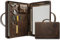 Genuine Leather Portfolio for Men, 8.5 × 14-inch Legal Pad Padfolio Clipboard Folder with Handle, Personalized Portfolio Carrying Case for 15-inch Laptop, Brown (Standard, Dark Khaki)