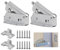 2 X Quick Automatic Door Spring Catch for Press to Open Cupboard Doors and Loft Attic Hatches, Cold-Rolled Steel