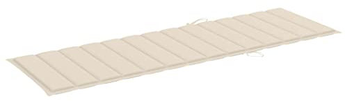 INLIFE Sonnenliegen-Auflage Creme 200x70x3 cm Stoff