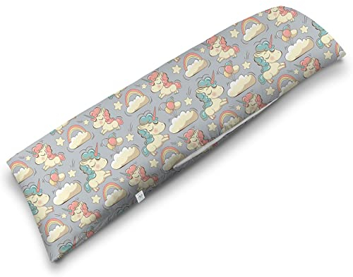 ekmTRADE Seitenschläferkissen 40x145cm Langkissen ergonomisches Schlafkissen, erholsamen Schlaf optimale Druckentlastung, Körperanpassung, für Schwangere, Stillende & Allergiker (37, Kissen mit Bezug)
