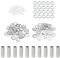 PATIKIL M10 Rosca 1.18 Lámpara Tubo Kit con Fijación Tuercas Arandelas, Sujetadores Surtido Herraje para Candelabro Techo Luz Bricolaje, Galvanizado