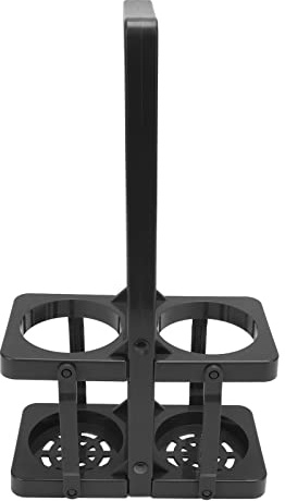Bierträger für 2 Flaschen, Faltbar Getränkehalter Flaschenhalter mit Verdicktem Griff, Flaschenträger Flaschenkorb(Schwarz)