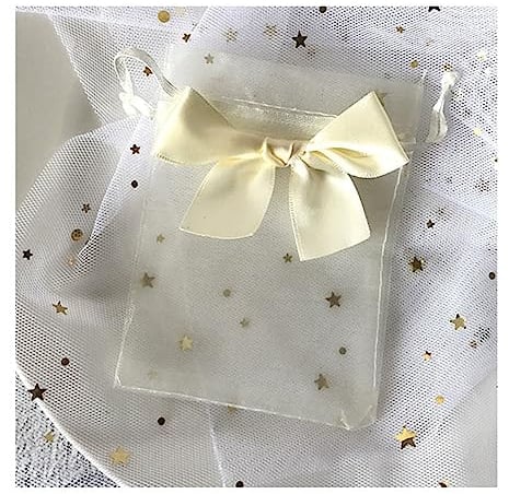 Yurosiay 30 bolsas de organza multicolor con lazos de satén, bolsas de organza con cordón, bolsas de regalo de organza, para joyas, bodas, champán, 17 x 23 cm