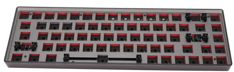 Vomeko 65% RGB Modular DIY Mechanical Keyboard 68-Key, Hot Swap,BT 5.0 Connection2.4GHz Wireless Customized Keyboard Kit, and Programmable (Black)
