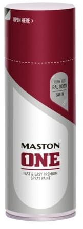 Maston Spray Paint ONE - Satin Ruby Red RAL3003 400ml
