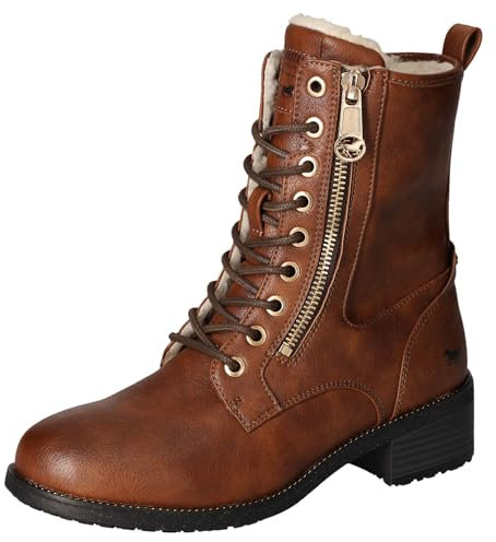 MUSTANG 1402-601, Botines con Cordones Mujer, coñac, 40 EU
