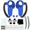 AZURAOKEY Compatible with Meta 3 Accessories Bundle Battery Cover Replacement Kit with 1 Pair Controller Grips Cover with Adjustable Knuckle Strap for Meta Quest 3 Controller