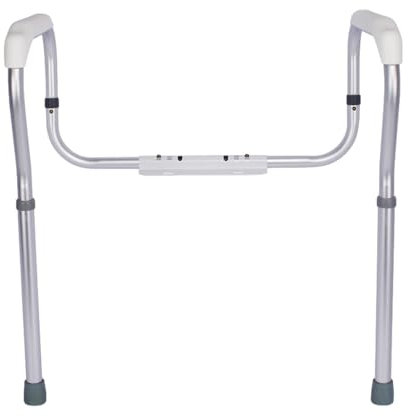 Elevador De Asiento De Inodoro, Asiento De Inodoro Para Discapacitados De Aleación De Aluminio, Marco De Inodoro Ajustable Con Pasamanos Antideslizantes, Marco De Soporte De Inodoro De Fácil Montaje P