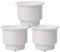 DEKLONPER 3Pcs Encastré Goutte dans Un Gobelet en Plastique Porte-Bidon avec Drain pour Bateau Voiture Marine RV (Blanc)