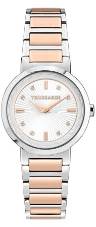 TRUSSARDI Orologio Donna, Solo tempo, Analogico, 32 mm, Collezione T-BRIDGE, Idee Regalo - R2453171505
