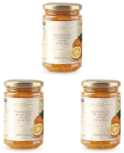 Agrisicilia Marmellata di Arance Amare di Sicilia (Confezione da 3)