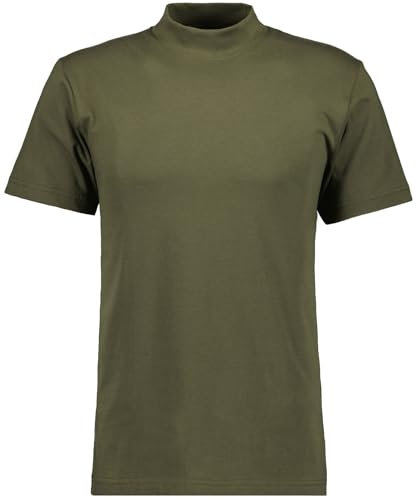 RAGMAN Herren Stehkragenshirt Kurzarm Dunkelgrün-393, 6XL