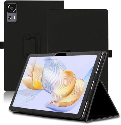 Case for Acer Gadget E10 ETPad 10.95 inch, Acer Gadget E10 ETPad Tablet Case, Folding Stand Protective Cover with Pencil Holder and Wrist Strap, Full Protection. (Black)