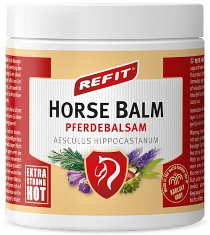 REFIT® Pferdebalsam Extra Stark HOT 230 ml – Pferdesalbe Wärmend mit Arnika, Beinwell und Rosskastanie - Salbe in Gel-Form Wirkt Gegen Muskelkater & Gelenke (Für Rücken, Nacken, Füße, Knie)