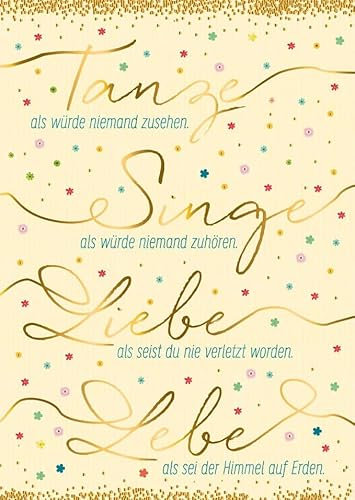 Gutsch Verlag Postkarte Spruch Tanze als würde niemand zusehen
