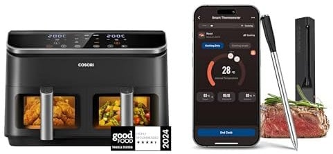 COSORI Dual Air Fryer and Smart Wireless Meat Thermometer