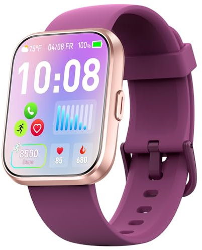 Fitpolo Smartwatch Damen mit Telefonfunktion, 1.8'' Alexa eingebaute Fitnessuhr Damen mit IP68 Wasserdicht,110+ Sportmodi Schrittzähler Uhr Damen mit Herzfrequenz/SpO2/Schlafmonitor, für Android&iOS
