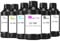 Furvveerr UV Tinte Farbe für Drucker,UV-Tinten-Set für Flachbett-UV-Drucker,6 x 500 ML,UV Tinte,für A3 A4 L805 XP600