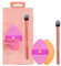 Real Techniques Precision Perfection Duo Pinceau anti-cernes populaire à patte de chaton et houppette double face pour poudre et fond de teint, idéal pour voyages, respectueux de animaux, lot de 2