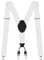 AUYAO Herren Hosenträger Hosenträger Herren Extra Stark Breit 3,5 Cm mit Sehr Starken 4 Clips Heavy Duty Men Braces Einstellbar Elastisch Einheitsgröße Hosenträger für Männer und Damen Y Form (Weiß)
