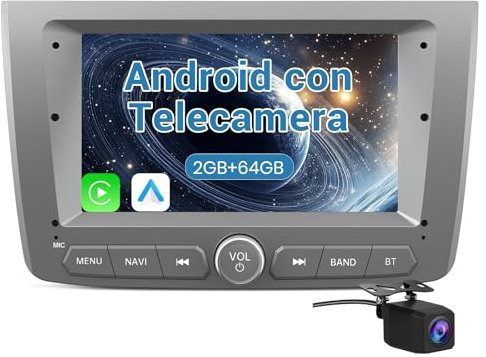 Hexinex Autoradio per Alfa Romeo Mito (2008-2019) Android 13 Car Radio (2+64GB) con CarPlay Android Auto GPS BT Comandi al Volante FM RDS + Fotocamera Posteriore