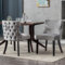 Ya-Home Velvet Dining Chairs Set of 2 Kitchen Side Chairs with Solid Wood Legs for Dining Room/Living Room/Kitchen, Grey