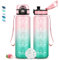 Bouteille, Gourde 1l, Gourde Sport Anti-Fuite, Facile à Nettoyer, Gourde Motivation avec Slogan de Motivation, Gourde Graduée pour 1 Journee, Bouteille pour Running, Voyage, École, Sport, Extérieur