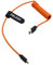 ZBLZGP 8K HDMI-Kabel, Typ A, HDMI 2.1, geflochten, gewickelt, rechts und links, für Sony Canon R5, Nikon, Blackmagic Pocket Cinema Kameras (Mini-HDMI-HDMI, orange geflochten, gewickelt, 50 cm)