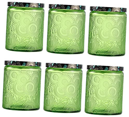 Artibetter Kit Para Hacer Velas De Soja 6 Unidades Frascos De Vidrio Moldes Para Centros De Mesa Frascos Redondos Para Decoración Del Hogar Y La Cocina Vasos Vacíos A Granel