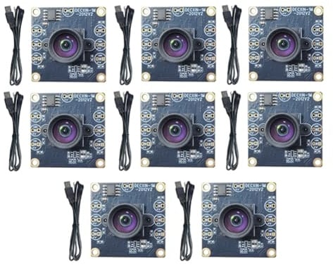 Tixqeaif 8PCS 100 Degree Camera Module 1MP OV9732 1280x720 USB Free Driver Manual Focus with2 Meter Cable forWinXP/7/8/10