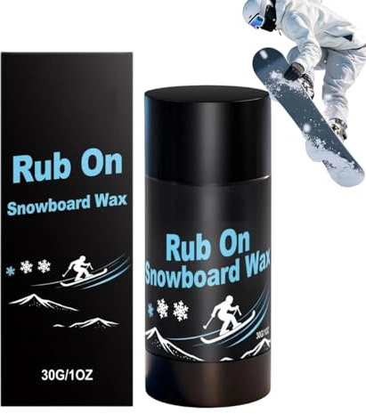 Rub On Snowboard Wax, 30g Ski Wax, Solid Ski Maintenance Wax with Cork Applicator, Reduce Friction, Resistant Low Temperature, For Indoor Outdoor Home Sport Snow Snowboard Skiing Cross Country