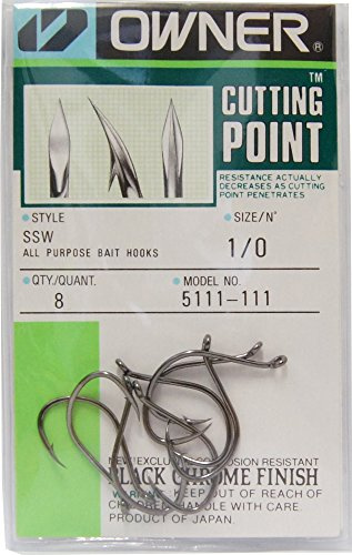 Owner SSW Haken Cutting Point, Welsangeln, Wallerangeln, Angeln auf Raubfisch, Hechtangeln, Karpfen, Kapitale Karpfen, Größe:1/0