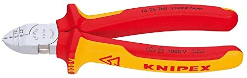 KNIPEX Tools 1426160 Seitenschneider mit Abisolierzange, isoliert, 1000 V