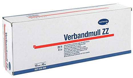 VERBANDMULL Hartmann 10 cmx10 m zickzack 1 St