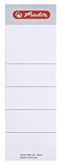 herlitz Ordnerrücken-Etikett maX.file, 60 x 190 mm, weiß VE=3