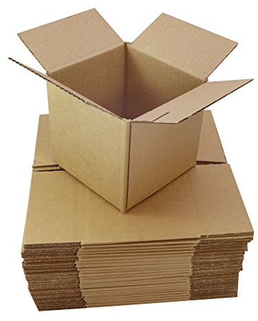 10 Small Brown Cardboard Packaging Boxes Size 4 x 4 x 4 / 100 x 100 x 100mm 4 Inch Square Cubes Mug Packing Mailing Shipping Postage Postal Cartons