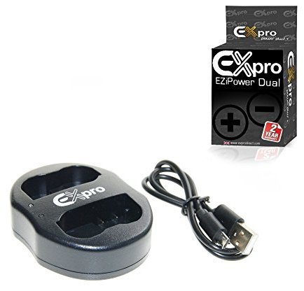Ex-Pro EN-EL9, ENEL9, EN-EL9e, EN-EL9a MH-23, MH23 EZi-Power Dual USB Charger with USB Cable for Nikon Cameras [See description for Models]